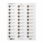 Dachshund retouradreslabels etiket (Full Sheet)