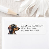 Dachshund retouradreslabels etiket (Insitu)