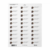 Dachshund retouradreslabels etiket (Full Sheet)