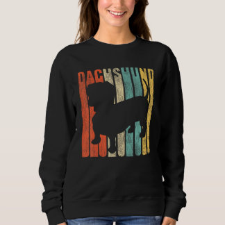 Dachshund Retro 1970s Dog Doxen Cracked Distressed Trui