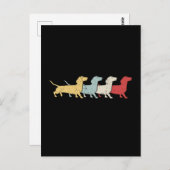 Dachshund Retro Briefkaart (Voorkant / Achterkant)