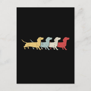 Dachshund Retro  Briefkaart