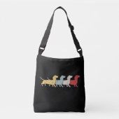 Dachshund Retro  Crossbody Tas (Voorkant)