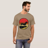 Dachshund Retro Dog Animals Sausage doggie 80s Pet T-shirt (Voorkant volledig)