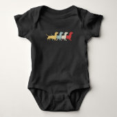 Dachshund Retro Romper (Voorkant)