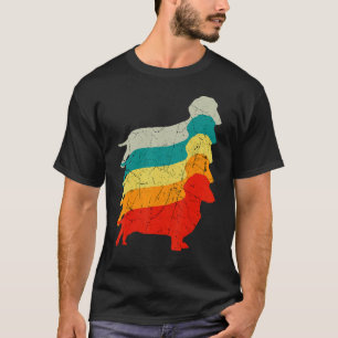 Dachshund Retro Sausage Hondenliefhebber T-shirt