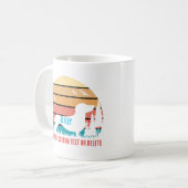 Dachshund Retro Sun Cool Hondenliefhebber Koffiemok (Voorkant links)