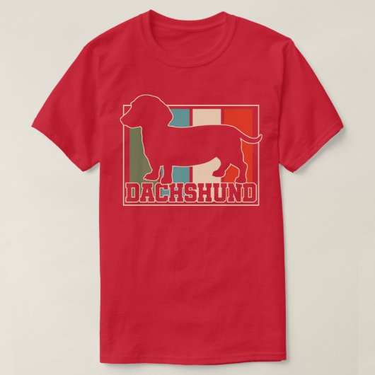 Dachshund Retro  T-shirt (Design voorkant)