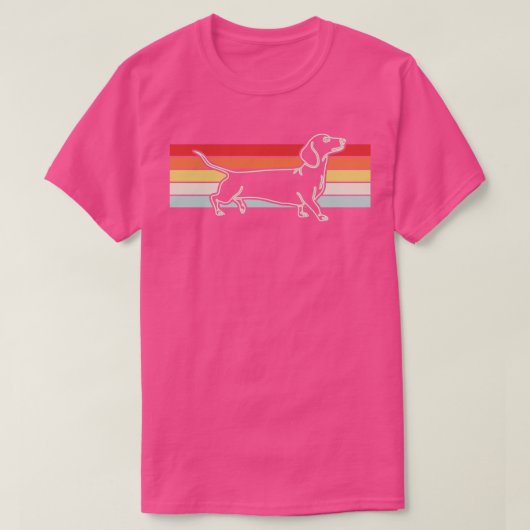 Dachshund Retro T-shirt (Design voorkant)
