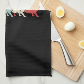 Dachshund Retro  Theedoek (Quarter Fold)