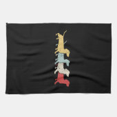 Dachshund Retro  Theedoek (Horizontaal)