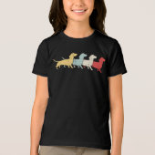 Dachshund Retro Tri-Blend Shirt (Voorkant)