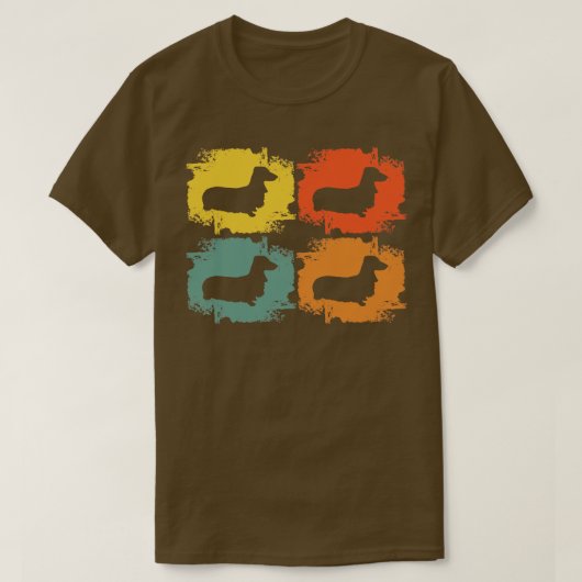 Dachshund Retro Vintage 1 T-shirt (Design voorkant)