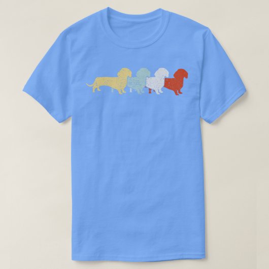 Dachshund Retro Vintage 2 T-shirt (Design voorkant)