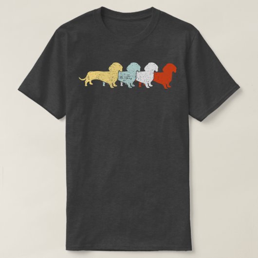 Dachshund Retro Vintage 3 T-shirt (Design voorkant)