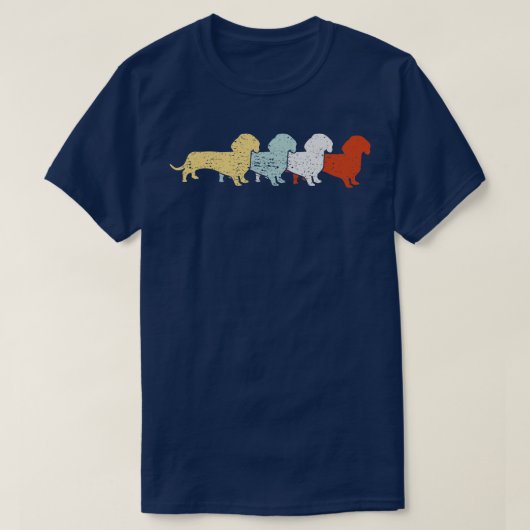 Dachshund Retro Vintage 3 T-shirt (Design voorkant)