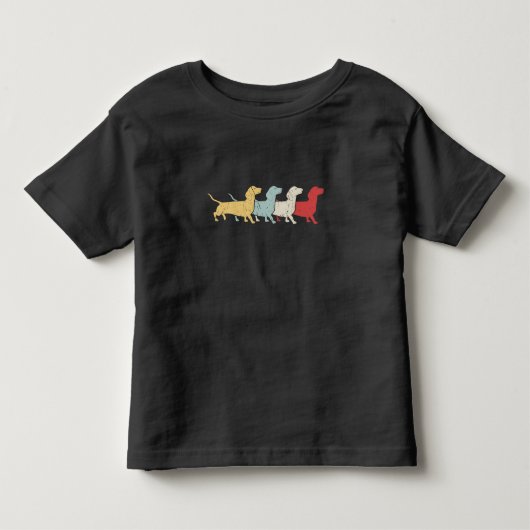 Dachshund Retro Vintage Kinder Shirts (Voorkant)