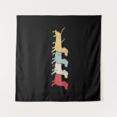 Dachshund Retro Vintage Wandkleed (Voorkant (horizontaal))