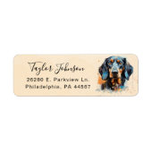 Dachshund Return Address Label (Voorkant)
