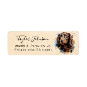 Dachshund Return Address Label (Voorkant)