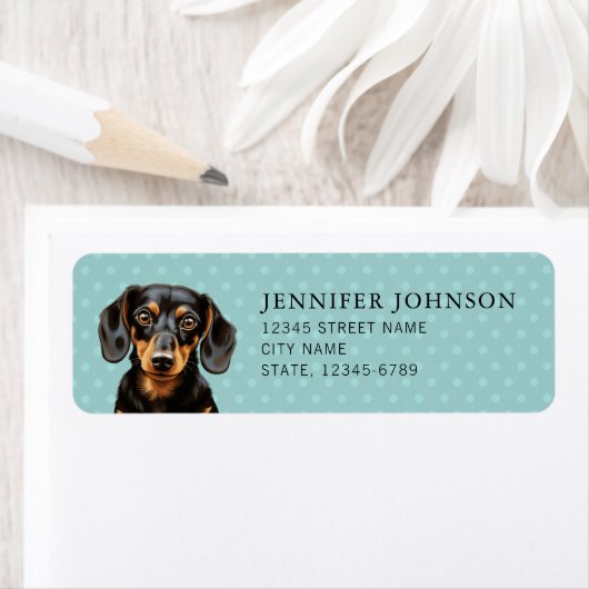 Dachshund Return Address Label (Insitu)