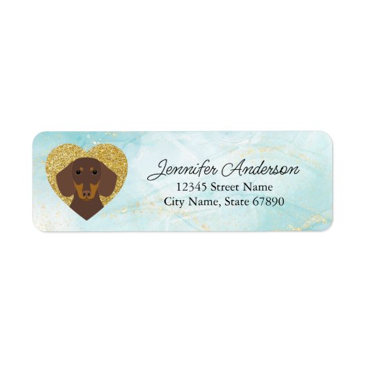 Dachshund Return Address Label (Voorkant)