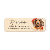 Dachshund Return Address Label (Voorkant)