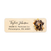 Dachshund Return Address Label (Voorkant)