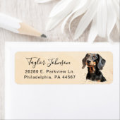 Dachshund Return Address Label (Insitu)