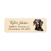 Dachshund Return Address Label (Voorkant)