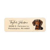 Dachshund Return Address Label (Voorkant)