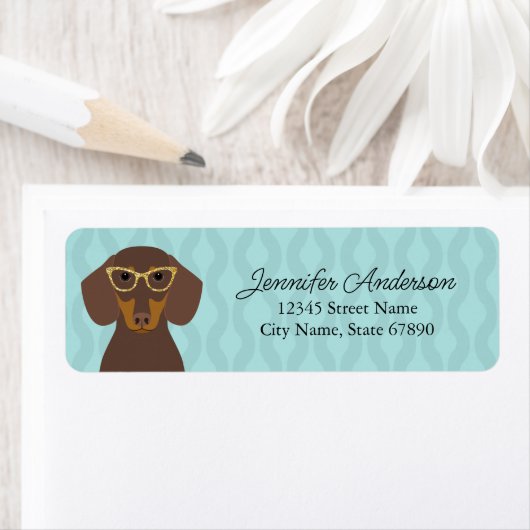 Dachshund Return Address Label (Insitu)