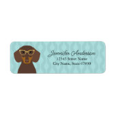 Dachshund Return Address Label (Voorkant)