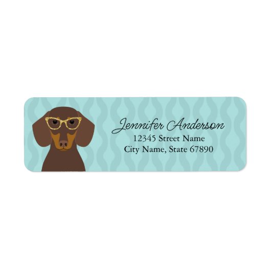 Dachshund Return Address Label (Voorkant)