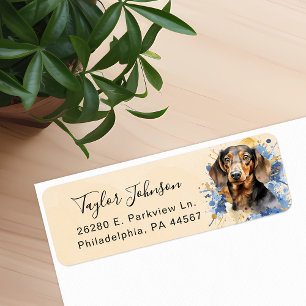 Dachshund Return Address Label