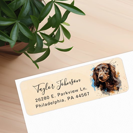 Dachshund Return Address Label