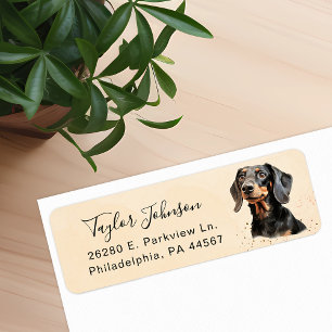 Dachshund Return Address Label