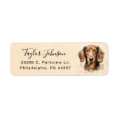 Dachshund Return Address Label (Voorkant)