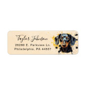 Dachshund Return Address Label (Voorkant)