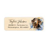 Dachshund Return Address Label (Voorkant)