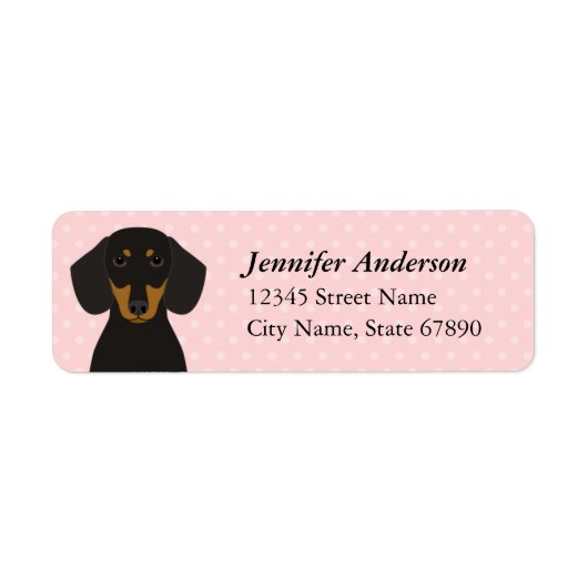 Dachshund Return Address Labels (Voorkant)