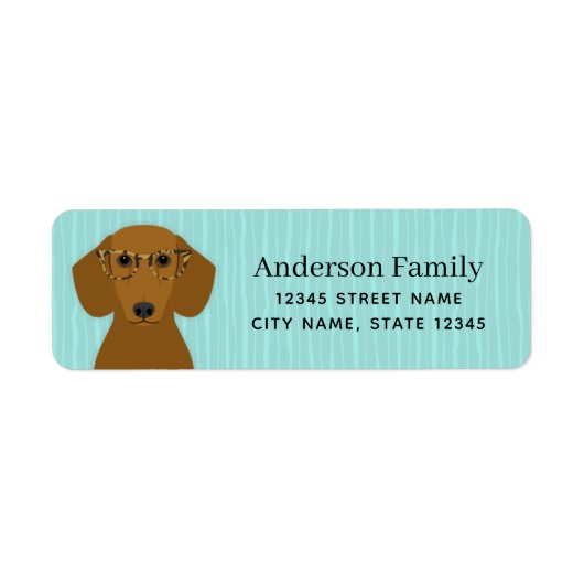 Dachshund Return Address Labels (Voorkant)