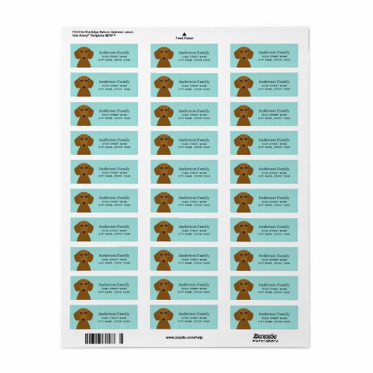 Dachshund Return Address Labels (Full Sheet)