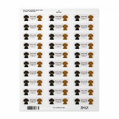 Dachshund Return Address Labels (Full Sheet)