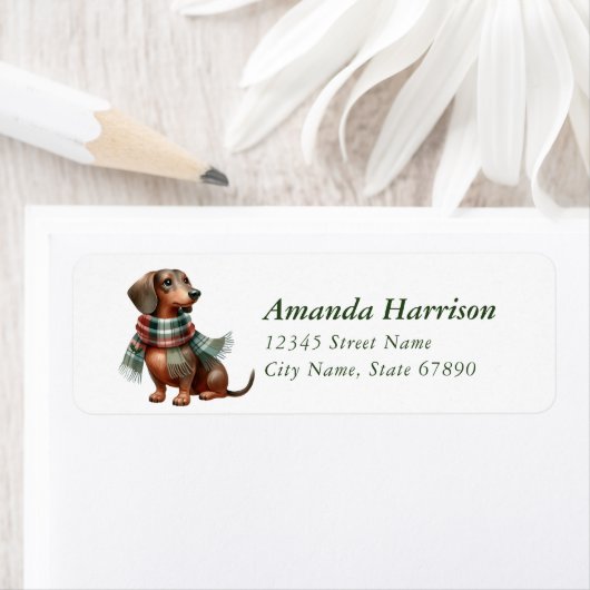 Dachshund Return Address Labels (Insitu)