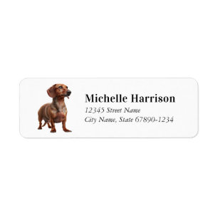 Dachshund Return Address Labels