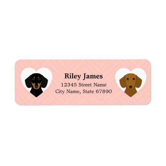 Dachshund Return Address Labels (Voorkant)