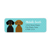 Dachshund Return Address Labels (Voorkant)