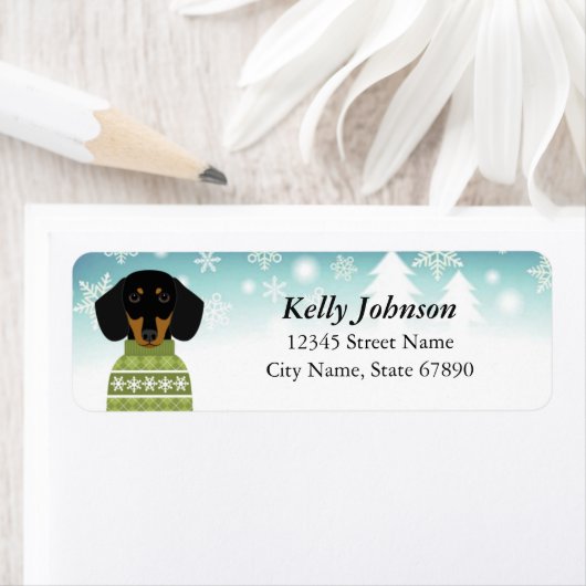 Dachshund Return Address Labels (Insitu)