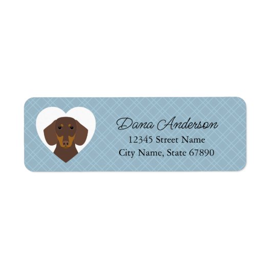 Dachshund Return Address Labels (Voorkant)